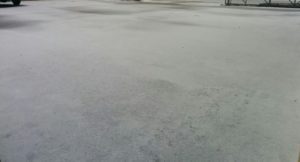 A parking lot full of ice.